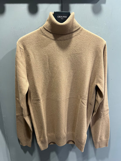 Maglione Collo Alto In Lana e Cashmere