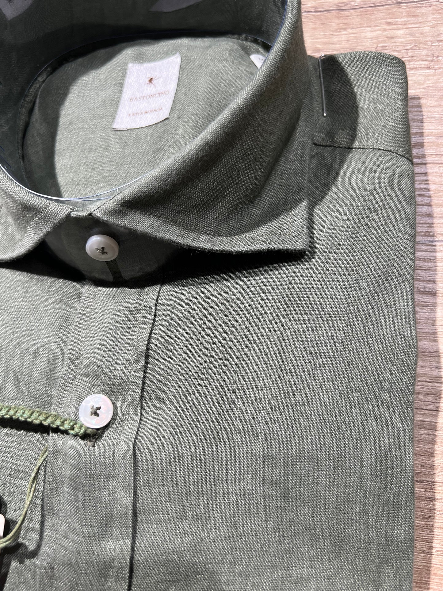 Camicia In Lino Verde