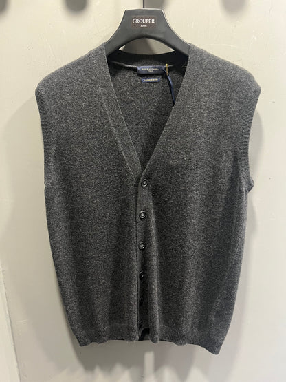 Gilet Con Bottoni In Lana e Cashmere