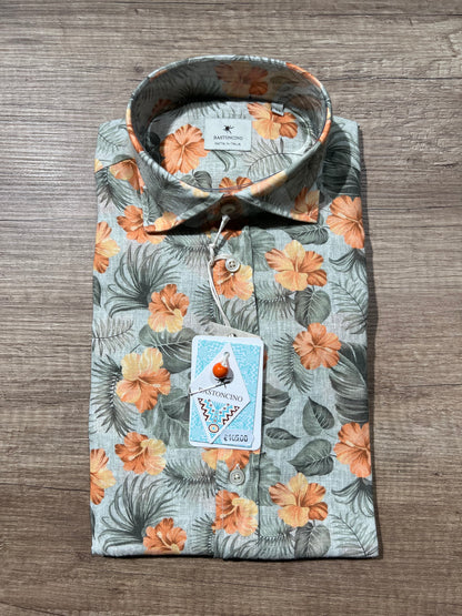 Camicia In Lino a Fiori